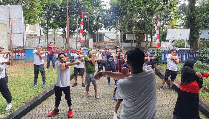 Jumat Sehat, Wartawan PWI Kota Bogor Ramai-ramai Olahraga 