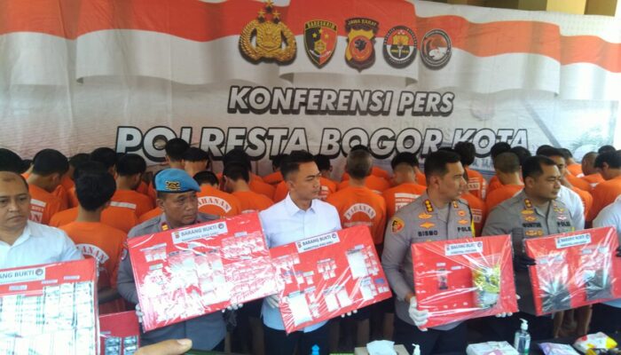 Polresta Bogor Kota Amankan 43 Tersangka Narkotika dalam Operasi 1,5 Bulan