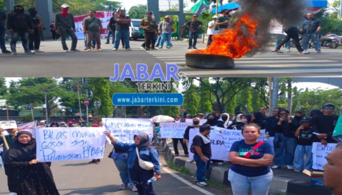 Unjuk Rasa Bersama HMI Dan Masyarakat Kab. Bogor di Depan Kantor Bupati