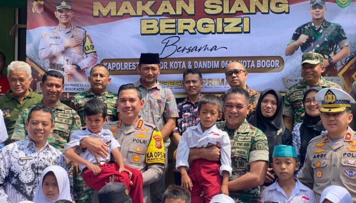 Dukung Pemerintah, Polresta dan Kodim Kota Bogor Gelar Program Makan Bergizi bagi Siswa SD