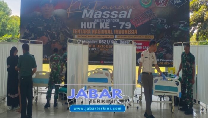 Sambut HUT TNI Ke – 79, Kodim 0621 Kabupaten Bogor Gelar Khitanan Massal