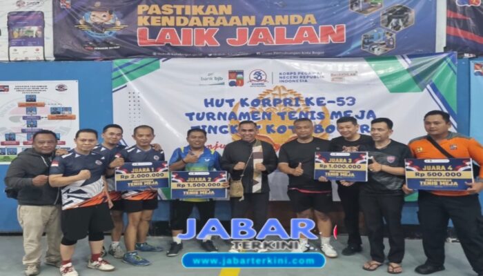 Peringati HUT Korpri Ke – 53 Dinas Perhubungan Adakan Lomba Tenis Meja Dan Jadi Juara 1 Se-Kota Bogor