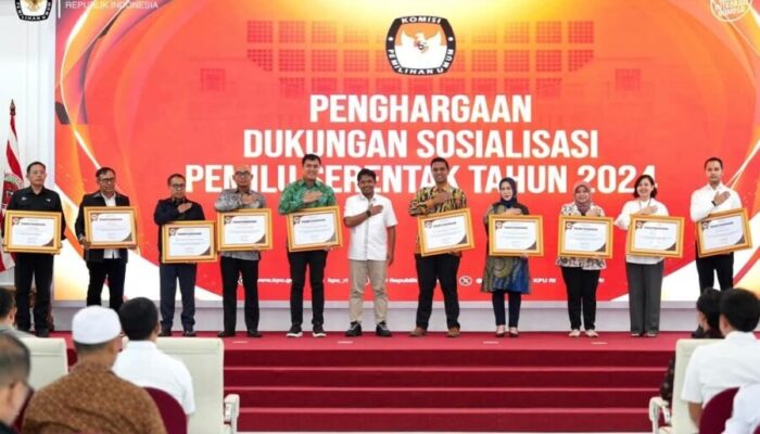 Tingkat Partisipasi Pemilu 2024 80 Persen, 36 Instansi Dapat Penghargaan dari KPU RI