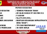 Desa Karang Tengah Lakukan Kick Off Pembangunan Tembok Penahan Tanah Untuk Cegah Longsor