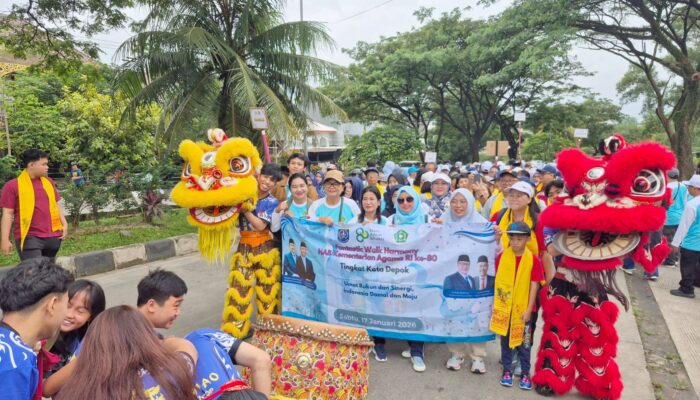 Tingkatkan Toleransi, Barongsai Kung Chiao Genta Suci Ikut Pawai Gerak Jalan Kerukunan