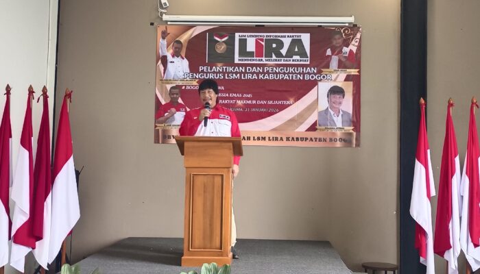 LSM LIRA Gelar Pelantikan Dan Pengukuhan Pengurus Kabupaten Bogor Periode 2026 – 2028