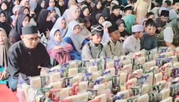 Penuh Kepedulian, Pemdes Pancawati Santuni Anak Yatim di Bulan Suci