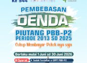 Pemkot Bogor Bebaskan Denda Piutang PBB-P2 Periode 2013–2025, Warga Cukup Bayar Pokok Pajak