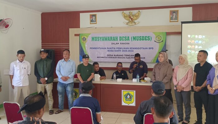 Pemdes Karang Tengah Gelar Musdes Pembentukan Panitia Pemilihan Anggota BPD Masa Bakti 2026-2034
