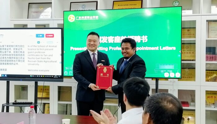 Dosen IPB University Raih Visiting Professor dari Guangdong Polytechnic of Science and Trade Tiongkok